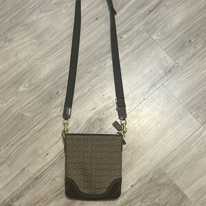Brown Patterned Crossbody Bag